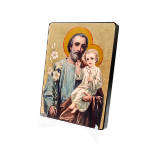 Święty Józef - ikona naklejana 14,5 x 19,5 cm. 