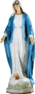 Figura Matki Bożej Niepokalanej, materiał żywiczny, wysokość 155 cm