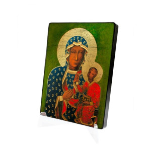 Matka Boża Częstochowska Wędrująca - ikona naklejana 14,5 x 19,5 cm. 