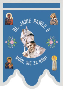 Chorągiew haftowana, św. Jan Paweł II - projekt