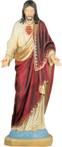 Figura Serce Pana Jezusa, materiał żywiczny, wysokość 164 cm