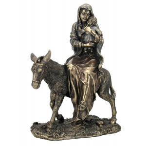 Figura Maryja z Jezusem na osiołku, wysokość 16 cm