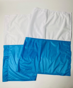 Flaga kościelna, biało-niebieska, 112 x 70 cm