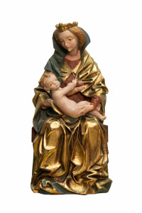 Madonna siedząca, rzeźba drewniana, wysokość 50 cm