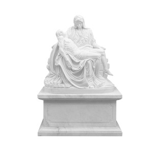Figura z marmuru Pieta ręcznie rzeźbiona