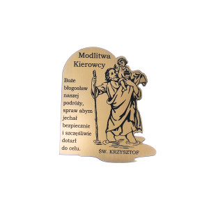 Święty Krzysztof - plakietka laminowana samoprzylepna