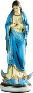 Figura Matki Bożej Niepokalanej, materiał żywiczny, wysokość 60 cm