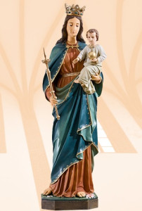 Figura Matki Bożej Królowej Świata, wysokość 110 cm