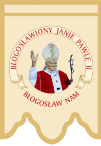  Chorągiew haftowana, św. Jan Paweł II - projekt