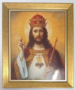 Obraz w ramie Chrystus Król, 30 x 25 cm