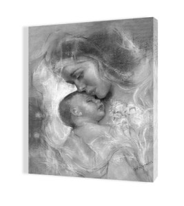 Obraz religijny na płótnie Matka Boża z Dzieciątkiem Jezus, 35 x 50cm