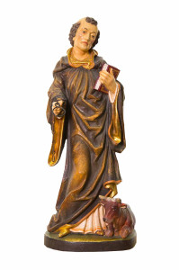 Święty Leonard, rzeźba drewniana, wysokość 37 cm