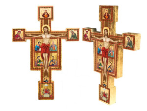  Krzyż Ukrzyżowany Chrystus z Ewangelistami