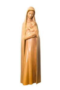 Madonna, rzeźba drewniana bejcowana, wysokość 28 cm