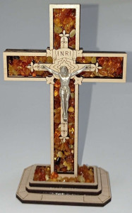 Krzyż - Bursztyn 22 cm