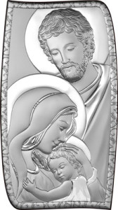 Obrazek srebrny z wizerunkiem Św. Rodziny - GRAWER GRATIS !