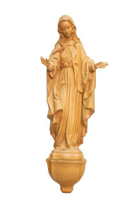 Madonna Niepokalana, drewniana rzeźba, wysokość 65 cm