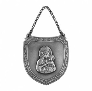 Ryngraf srebrny z Matką Boską Ostrobramską lub Częstochowską