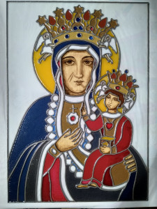 Witraż Matka Boska z Dzieciątkiem Jezus - A2