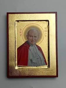 Ikona bizantyjska - Jan Paweł II, 18 x 14 cm