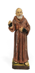 Figurka święty Ojciec Pio (nietłukąca), wysokość 15 cm