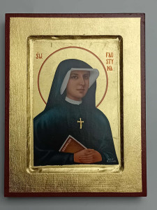 Ikona bizantyjska - św. Faustyna, 18 x 14 cm