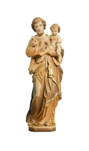 Święty Józef, drewniana rzeźba bejcowana