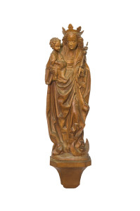 Madonna, rzeźba bejcowana, wysokość 46 cm