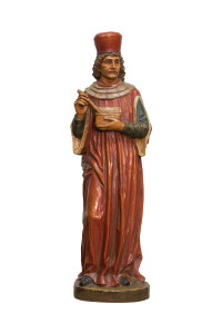 Święty Kosma, rzeźba drewniana, wysokość 50 cm