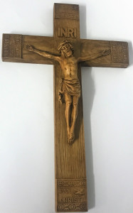 Krzyż na ścianę - Gips 51 x 31 cm 