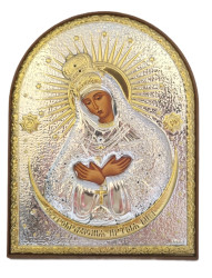 Ikona -  Matka Boska Ostrobramska, 15,5 x 12 cm, do postawienia   