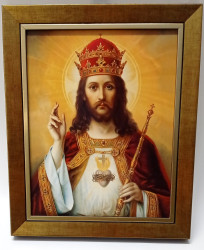 Obraz w ramie Chrystus Król , 25 x 30 cm
