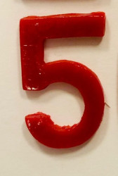 cyfra 5 czerwona 