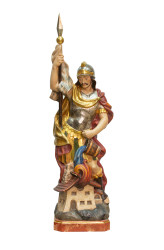 Święty Florian, rzeźba drewniana, wysokość 55 cm
