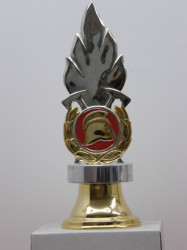 Zwieńczenie strażackie, głowica do sztandaru - logo strażackie 