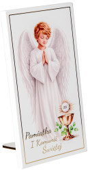 16814 Pamiątka Pierwszej Komunii Swiętej obraz Anioł -chłopiec  zdj 2.jpg