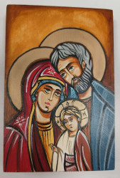 Ikona ręcznie pisana Święta Rodzina 10 x 15 cm