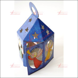Lampion Papierowy z Aniołkami