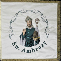 Sztandar kościelny - święty Ambroży