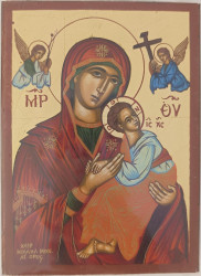 Ikona bizantyjska - Matka Boża Nieustającej Pomocy, 9 x 12,5 cm