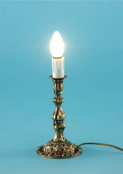 Lampa stojąca mosiężna, 1-płomienna, wysokość 27 cm