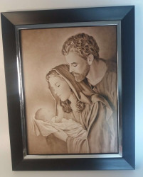 Obraz w ramie z Rodziną Świętą, 38 x 48 cm