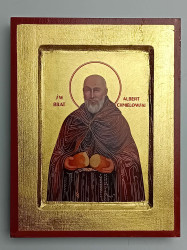 Ikona bizantyjska - św. Brat Albert Chmielowski, 18 x 14 cm