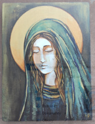 Ikona ręcznie pisana Maryja 15 x 20cm