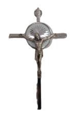 Krzyż metalowy w kolorze srebrnym 12,5cm.jpg