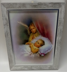 Obraz w ramie Aniołek z dzieckiem , 25 x 30 cm
