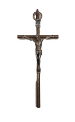 Krzyż wiszący złoty z pasyjką srebrną.jpg