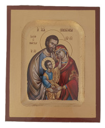 Ikona bizantyjska - św. Rodzina, 12,5 x 10,5 cm