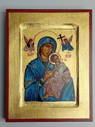 Ikona bizantyjska - Matka Boska Nieustającej Pomocy, 18 x 14 cm