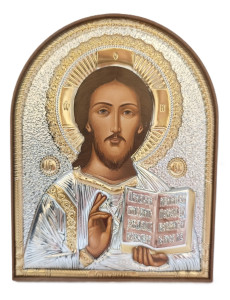 Ikona -  Chrystus Pankrator, 15,5 x 12 cm, do postawienia